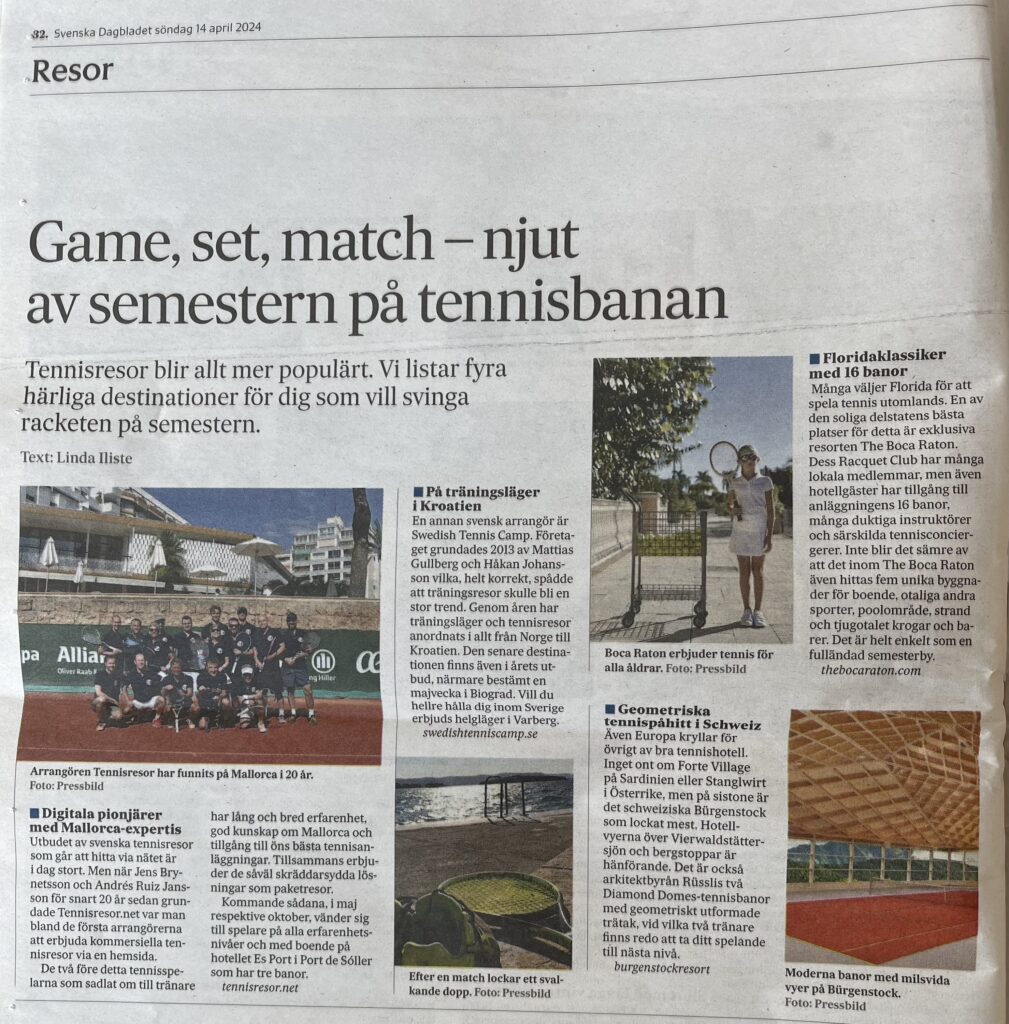 Swedish tennis camp svenska dagbladet